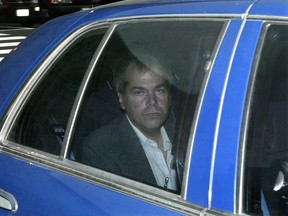 In this Nov. 18, 2003 file photo, John Hinckley Jr. arrives at U.S. District Court in Washington. The man who shot President Ronald Reagan 35 years ago will leave a psychiatric hospital to live full-time in Virginia on Sept. 10. (AP Photo/Evan Vucci, File)
