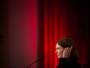 Federal Health Minister Jane Philpott listens while taking questions from delegates after addressing the Canadian Medical Association's General Council 2016, in Vancouver, B.C., on Tuesday August 23, 2016. THE CANADIAN PRESS/Darryl Dyck