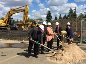 Minister of Health, Sarah Hoffman, at the Villa Marguerite where construction has begun to accommodate 99 new long-term-care beds, on Aug. 24. Construction should be completed in 2018.  - Postmedia Network