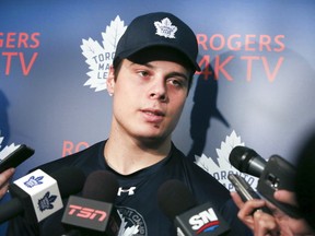 Auston Matthews at the Toronto Maple Leafs Development Camp scrimmage at the Mastercard Centre on Saturday July 9, 2016. (Veronica Henri/Toronto Sun/Postmedia Network)
