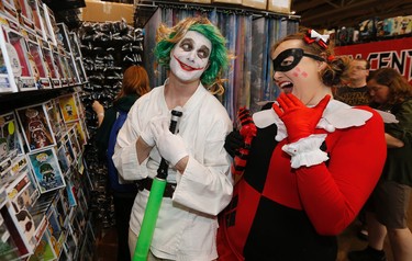Joker, aka Ralph, and Robin, aka Jessica, at the final day of Fan Expo Canada 2016 at the Metro Toronto Convention Centre Sunday, September 4, 2016. Michael Peake/Toronto Sun/Postmedia Network