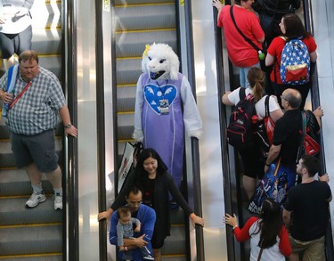 The escalators are a show in themselves at the final day of Fan Expo Canada at the Metro Toronto Convention Centre on Sunday September 4, 2016. Michael Peake/Toronto Sun/Postmedia Network