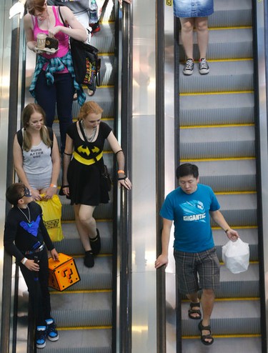 The escalators are a show in themselves at the final day of Fan Expo Canada at the Metro Toronto Convention Centre on Sunday September 4, 2016. Michael Peake/Toronto Sun/Postmedia Network