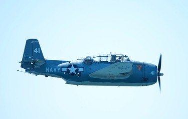 The Yak Attack Grumman WWII TBM Avenger perfumes at the 67th annual Canadian International Air Show (CIAS) soared over Lake Ontario and the CNE on the Labour Day weekend.   Sunday September 4, 2016. Jack Boland/Toronto Sun/Postmedia Network