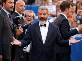 Director Mel Gibson attends the premiere of 'Hacksaw Ridge' during the 73rd Venice Film Festival at Sala Grande on September 4, 2016 in Venice, Italy. (Photo by Andreas Rentz/Getty Images)