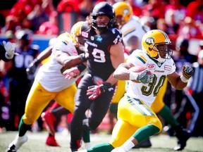 Eskimos running back John White slotted back in as a starter after spending time on the IR with a hand injury. (Gavin Young)