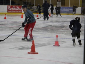 Some of skills that were taught by coordinator Ryan Leonard and his crew at the Crunch Hockey School will aid players in their upcoming hockey season.