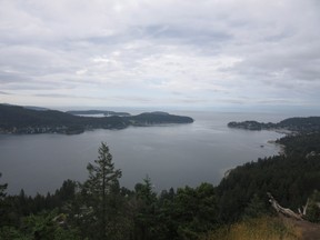 A view of Howe Sound from the top of Soames Hill, a short but steep hike on British Columbia's Sunshine Coast, is seen near the town of Grantham's Landing, B.C., on May 23, 2016. THE CANADIAN PRESS/Lauren Krugel