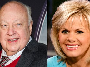 Roger Ailes, left, and Gretchen Carlson are pictured in these file photos. Former Fox News Channel anchor Carlson has settled her sexual harassment lawsuit against Ailes, the case that led to the downfall of Fox's chief executive, according to a statement released Tuesday, Sept. 6, 2016, by Fox parent company 21st Century. (AP Files)