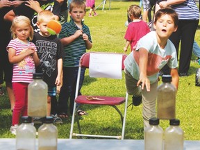 Bottle ball toss