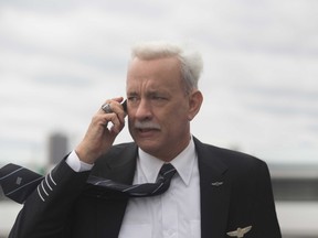 This image released by Warner Bros. pictures shows Tom Hanks in a scene from "Sully."