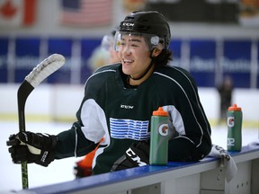 London Knights forward Kole Sherwood during practice at the Western Fair District Sports Centre on Tuesday September 6, 2016 (MORRIS LAMONT, The London Free Press)