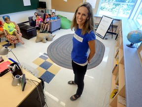 Teacher co-owner Andrea Nair oversees a classroom at London's newest private school -- the Infinity School -- the first Canadian branch of the Action Academies, based in Austin, Texas. (MORRIS LAMONT, The London Free Press)