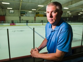 Dale Hein is president of the Capital Recreation Hockey League. He says adult hockey players hate late-night ice times and the league has seen a big decrease in enrolment partly because of this. DARREN BROWN / POSTMEDIA