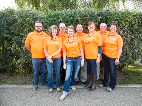 The employees of Lakeland Funeral Home celebrate their third annual Community Appreciation BBQ  on Wednesday, August 31, 2016, in Vermilion, Alta. The barbecue also acted as a fundraiser for the Walking Through Grief Society. Taylor Hermiston/Vermilion Standard/Postmedia Network.