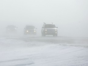 snow along highway