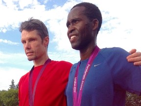 Ottawa runner Jason Dunkerley (left) and guide Josh Karanja will look to climb to the top of the Paralympic podium for the first time in Rio. (Martin Cleary)