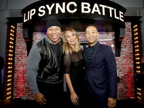 Hosts LL Cool J, Chrissy Teigen and recording artist John Legend attend the FYC Event - Spike's 'Lip Sync Battle' at Saban Media Center on June 14, 2016 in North Hollywood, California. (Photo by Rachel Murray/Getty Images for Spike)