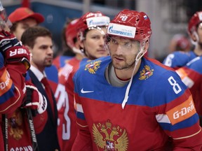 Russia's Alexander Ovechkin has been named Russia's captain for the World Cup of Hockey. (THE CANADIAN PRESS/AP Photo/Ivan Sekretarev)