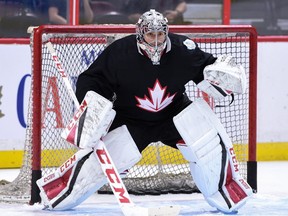 Team Canada's Carey Price practises in Ottawa on Tuesday, Sept. 6, 2016., in preparation for the World Cup of Hockey. THE CANADIAN PRESS/Sean Kilpatrick