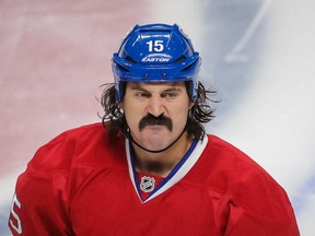 Former Montreal Canadiens right wing George Parros. (Dario Ayala/THE GAZETTE)
