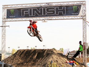 A Canadian arenacross series, operated by Brigden-based Jetwerx International Inc., is returning to Hiawatha Horse Park and Entertainment Centre Oct. 8. Last year's event, pictured in this file photo, featured about 7,000 spectators and 240 racers. (Terry Bridge/Sarnia Observer)