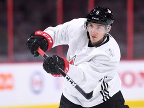 Team Canada's Matt Duchene practices in Ottawa on Wednesday, Sept. 7, 2016 in preparation for the World Cup of Hockey. (Sean Kilpatrick/The Canadian Press)