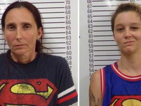 Patricia Ann Spann (left) and her daughter Misty Velvet Dawn Spann. (Stephens County Jail