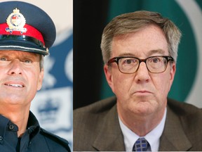 Inspector Pat Flanagan and Mayor Jim Watson