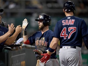 Red Sox’ Dustin Pedroia is hitting .445 in his last 30 games. (GETTY IMAGES)