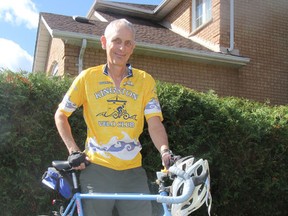 Hal Cain, in Kingston, Ont. on Thursday, Sept. 1, 2016, is a member of the Kingston Velo Club, which is hosting a cycle tour later this month, with three routes of different lengths. Michael Lea The Whig-Standard Postmedia Network