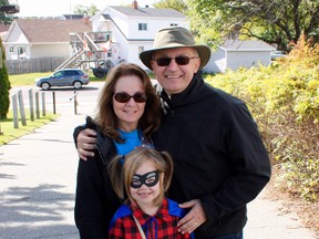 Supplied photo 
Cindy and Garry Shyminsky with granddaughter and "Everyday Hero" Penelope Shyminsky at last year's Parkinson SuperWalk in Sudbury. Parkinson SuperWalk 2016 takes place in communities across Canada on Saturday and Sunday, which is National Grandparents' Day.