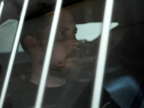 Kevin Addison, charged with killing two men and injuring two others, arrives at the Nanaimo courthouse in this May 1, 2014 file photo. (THE CANADIAN PRESS/Nanaimo Daily News-Aaron Hinks)
