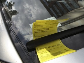 A parking ticket on the windshield of a car in Toronto. (Toronto Sun file photo)