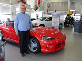 He’s been selling vehicles for 75 years, but considering the latest addition to his personal collection — a white 2016 Dodge Challenger Hellcat with 707 horsepower — it appears Ed Chudd has no intentions of slowing down.Ed Chudd, who turns 85 in December, was just nine years old when he sold his first new car at his dad’s garage in Gimli — a 1941 Dodge Special Deluxe.