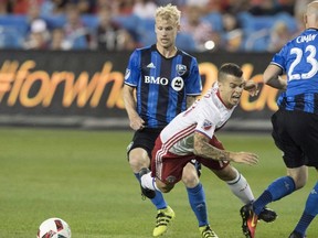 Sebastian Giovinco is just the last in a string of Toronto FC injuries, but the club has maintained its position at the top of the Eastern Conference. (The Canadian Press)