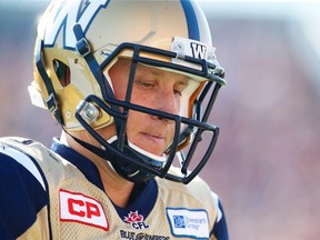 Drew Willy's days as a Blue Bomber are over. (AL CHAREST/Postmedia Network)