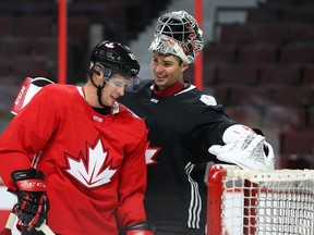 Team Canada's Sidney Crosby (left) and Carey Price. (Jean Levac, Postmedia Network)