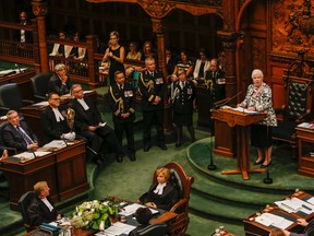 Ontario Lt.-Gov. Elizabeth Dowdeswell delivers the speech from the throne at Queen's Park on Monday, September 12, 2016. (Dave Thomas/Toronto Sun)