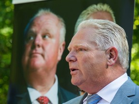 Doug Ford makes an announcement in north Etobicoke on Tuesday. (Ernest Doroszuk/Toronto Sun/Postmedia Network)