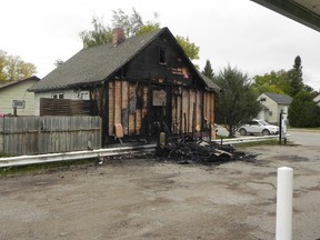 Dauphin RCMP said the cause of the fire appears to be arson. (RCMP PHOTO)