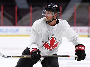 Team Canada's Steven Stamkos practises in Ottawa Tuesday, Sept. 6, 2016, in preparation for the World Cup of Hockey. (THE CANADIAN PRESS/Sean Kilpatrick)