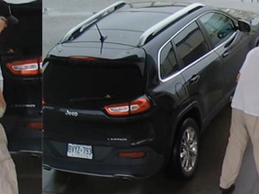 Surveillance image of a suspect in a series of gas thefts.