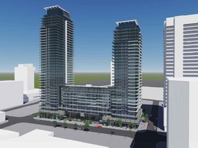 Rygar Properties Inc. plans to build three towers on Talbot Street. The 38-storey tower would be the tallest building between Mississauga and Calgary, a city councillor says.