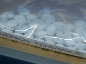 POSTMEDIA NETWORK File photo of fentanyl tablets seized by police.  (DARRYL DYCK)