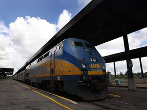 A Via train is pictured in this file photo. (Tony Caldwell/Ottawa Sun/Postmedia Network)