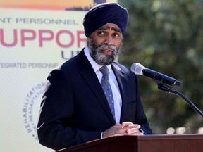 Defence Minister Harjit S. Sajjan met with indigenous leaders in Winnipeg on Wednesday. (Emily Mountney-Lessard/Postmedia Network file photo)