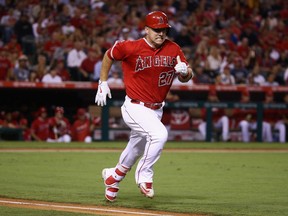 Mike Trout of the Los Angeles Angels of Anaheim. (SEAN M. HAFFEY/Getty Images)