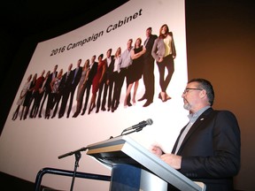 United Way Sudbury and Nipissing District 2016 Campaign Chair Paul Kusnierczyk helps launch the annual campaign at Science North in Sudbury, Ont. on Wednesday September 14, 2016. Gino Donato/Sudbury Star/Postmedia Network