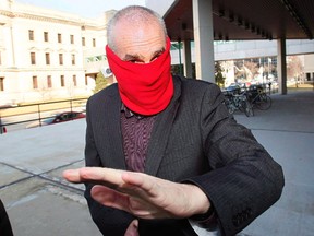 Graham James arrives at court for sentencing in Winnipeg on March 20, 2012. James, a former junior hockey coach who sexually abused players, has been granted day parole. (THE CANADIAN PRESS/John Woods)